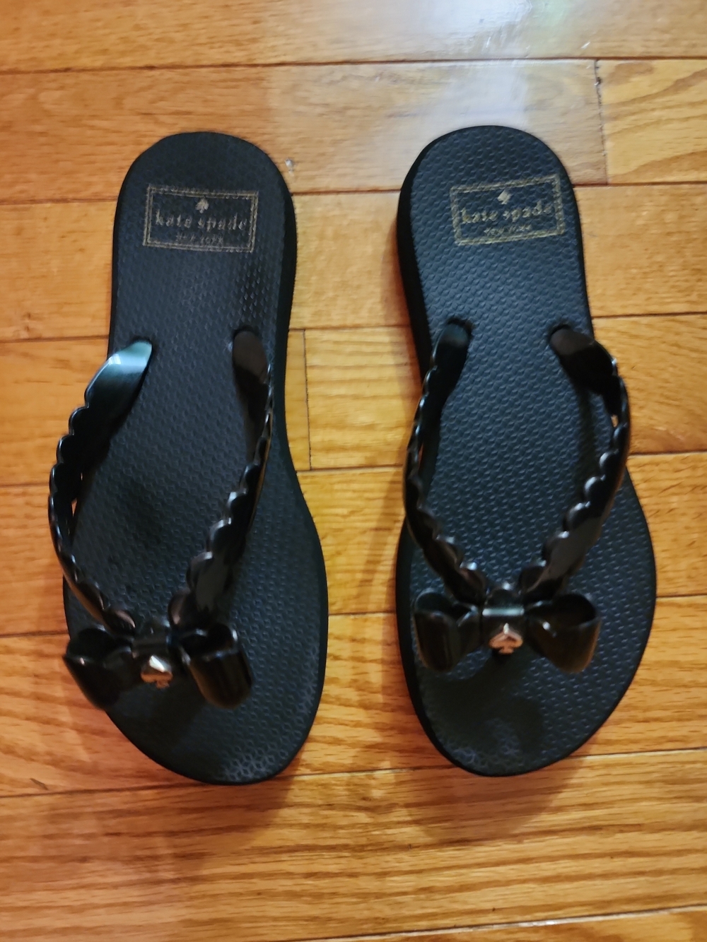 kate spade Denise  Black Bow Jelly Sandals